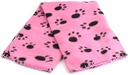 FRAZADA PARA MASCOTAS CON HUELLITAS ROSA