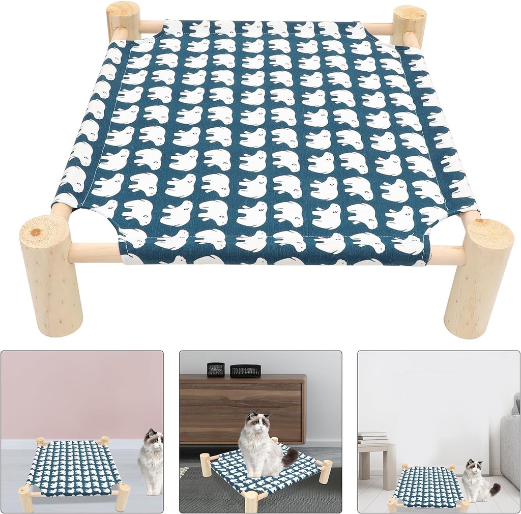 CATRE PARA MASCOTAS PEQUEÑAS/AZUL CON OSITO