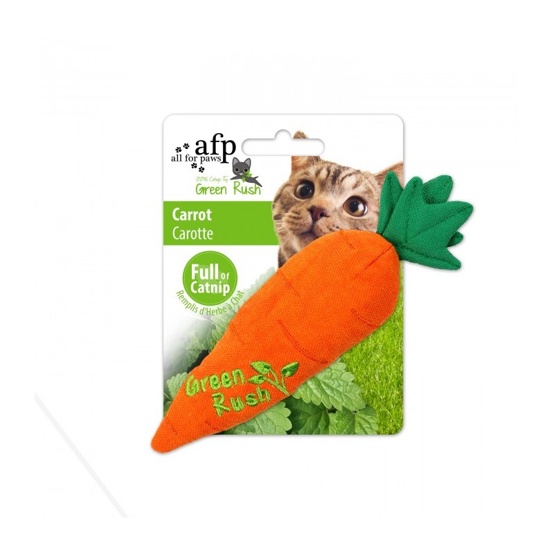 JUGUETE PARA GATO ZANAHORIA CON CATNIP