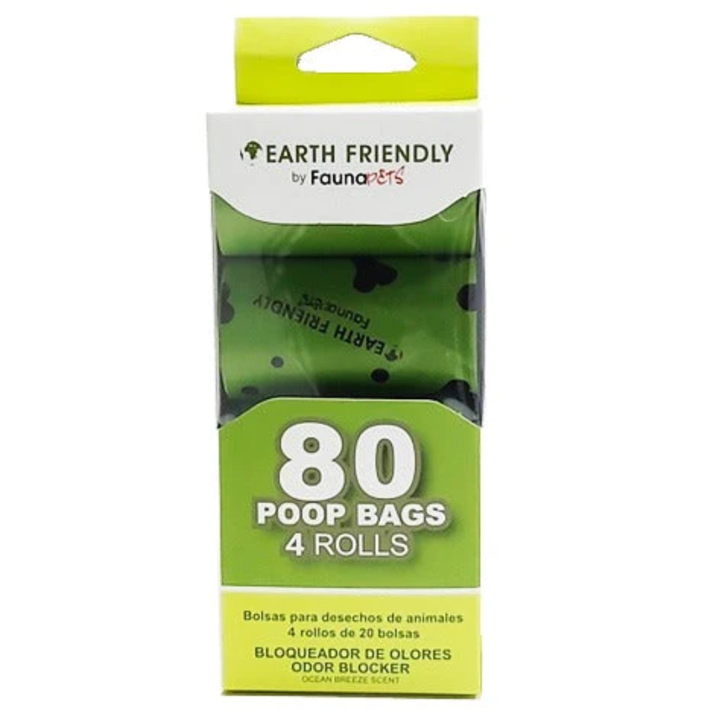 FAUNA PETS EARTH FRIENDLY POOP BAGS 4 ROLLOS