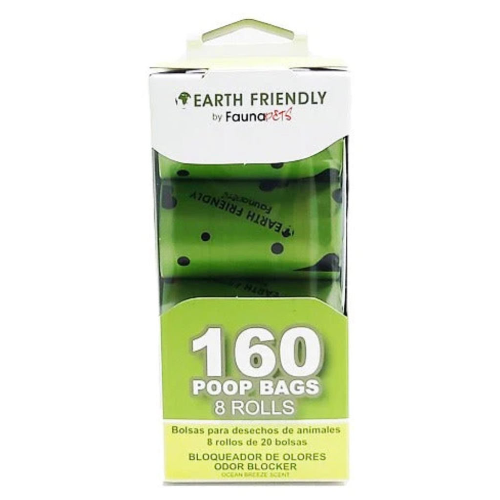 FAUNA PETS EARTH FRIENDLY POOP BAGS 8 ROLLOS