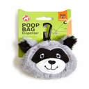 DISPENSADOR DE BOLSITAS/EN FORMA DE MAPACHE CON 17 BOLSAS