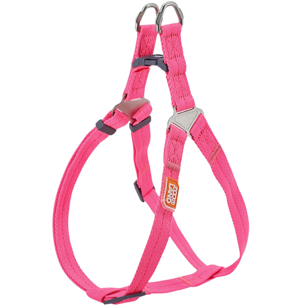 JUEGO DE ARNÉS CON CORREA TIPO CORDÓN / ROSADO / TALLA S