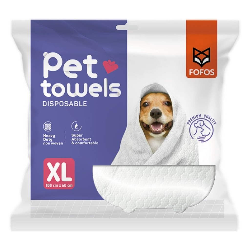 TOALLAS DESECHABLES PARA MASCOTAS/100X60CM