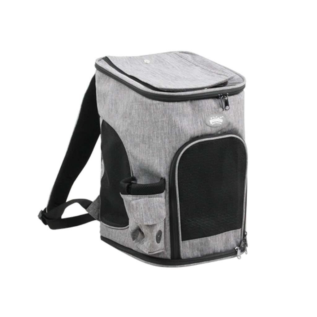 MOCHILA PARA CARGAR MASCOTA / GRIS / 29x29x42CM
