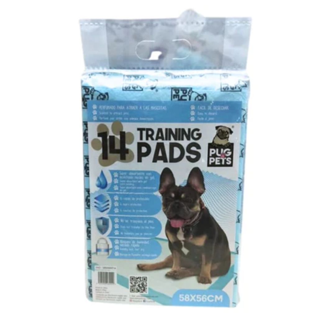 TRAINING PADS CON ATRAYENTE 58X56 BOX 14 PUG&PETS