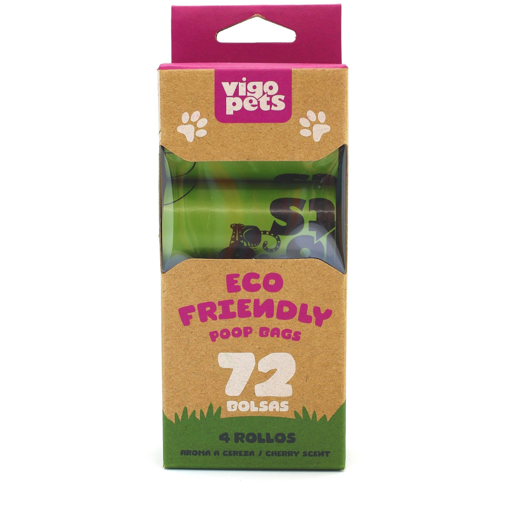 VIGO PETS POOPBAGS BIODEGRADABLES 4 ROLLOS CON OLOR