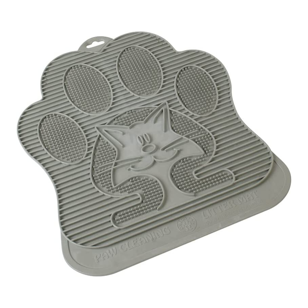 Alfombra para arenero forma de gato