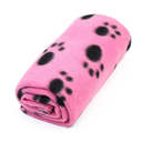 FRAZADA PARA MASCOTAS CON HUELLITAS ROSA