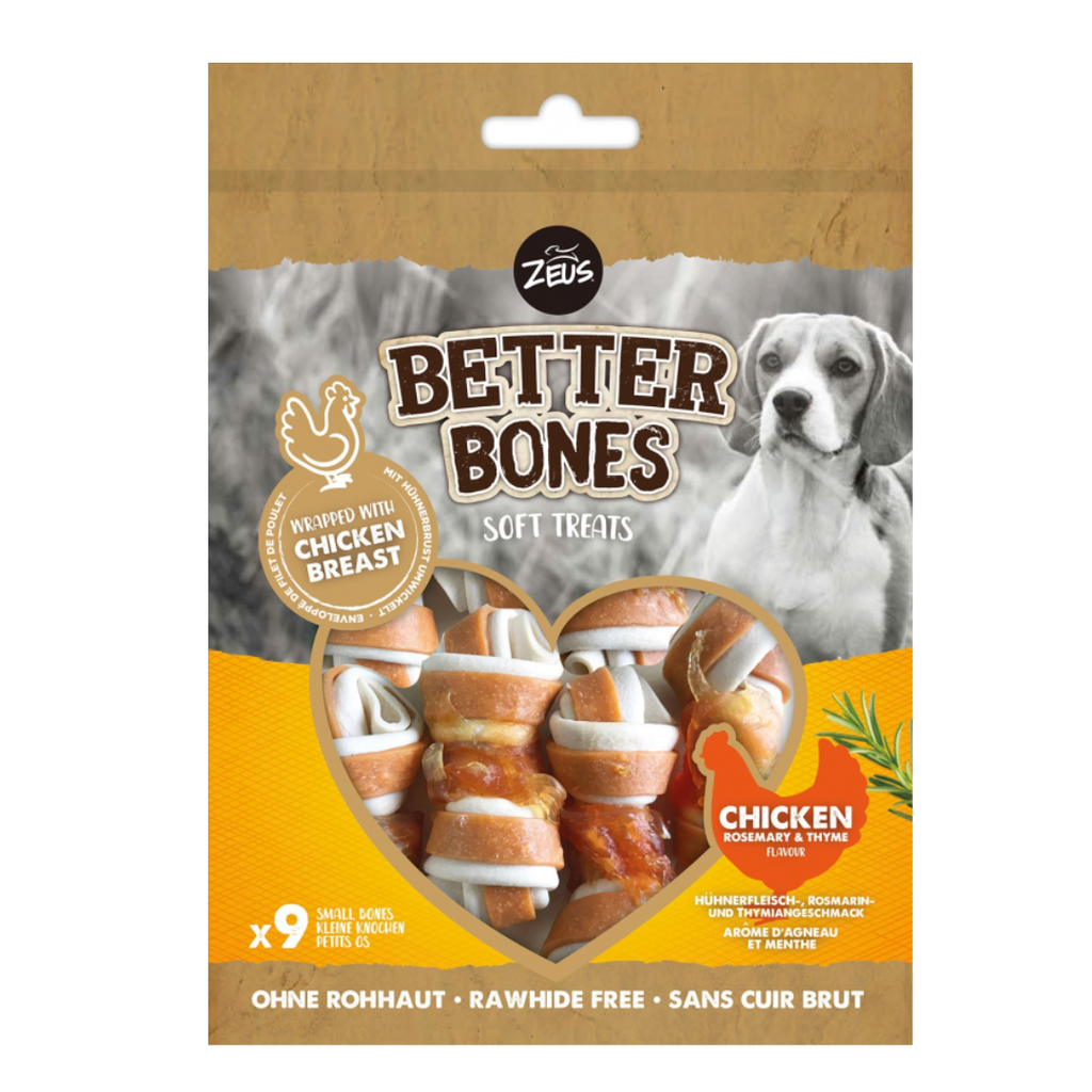 ZEUS BETTER BONES POLLO HUESO PEQUEÑO ENVUELTO EN POLLO 9PK 197GRS