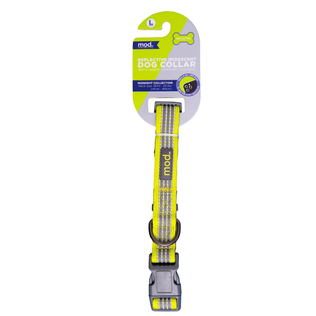 COLLAR REFLECTIVO MOD AMARILLO NEON L
