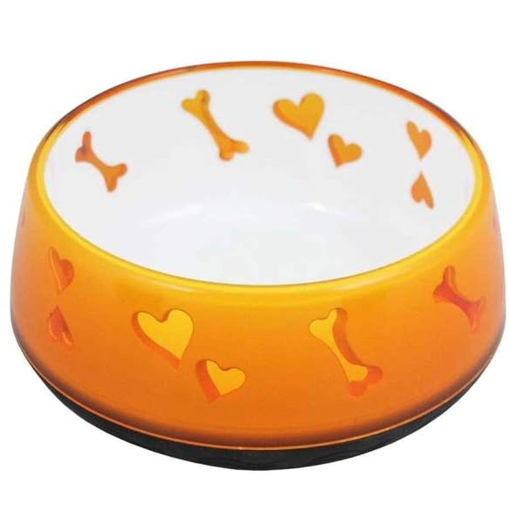 PLATO PARA MASCOTA NARANJA LARGE 970ML
