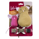GODOG PETLINKS JUGUETE KNIT NIPPER CAT & MOUSE
